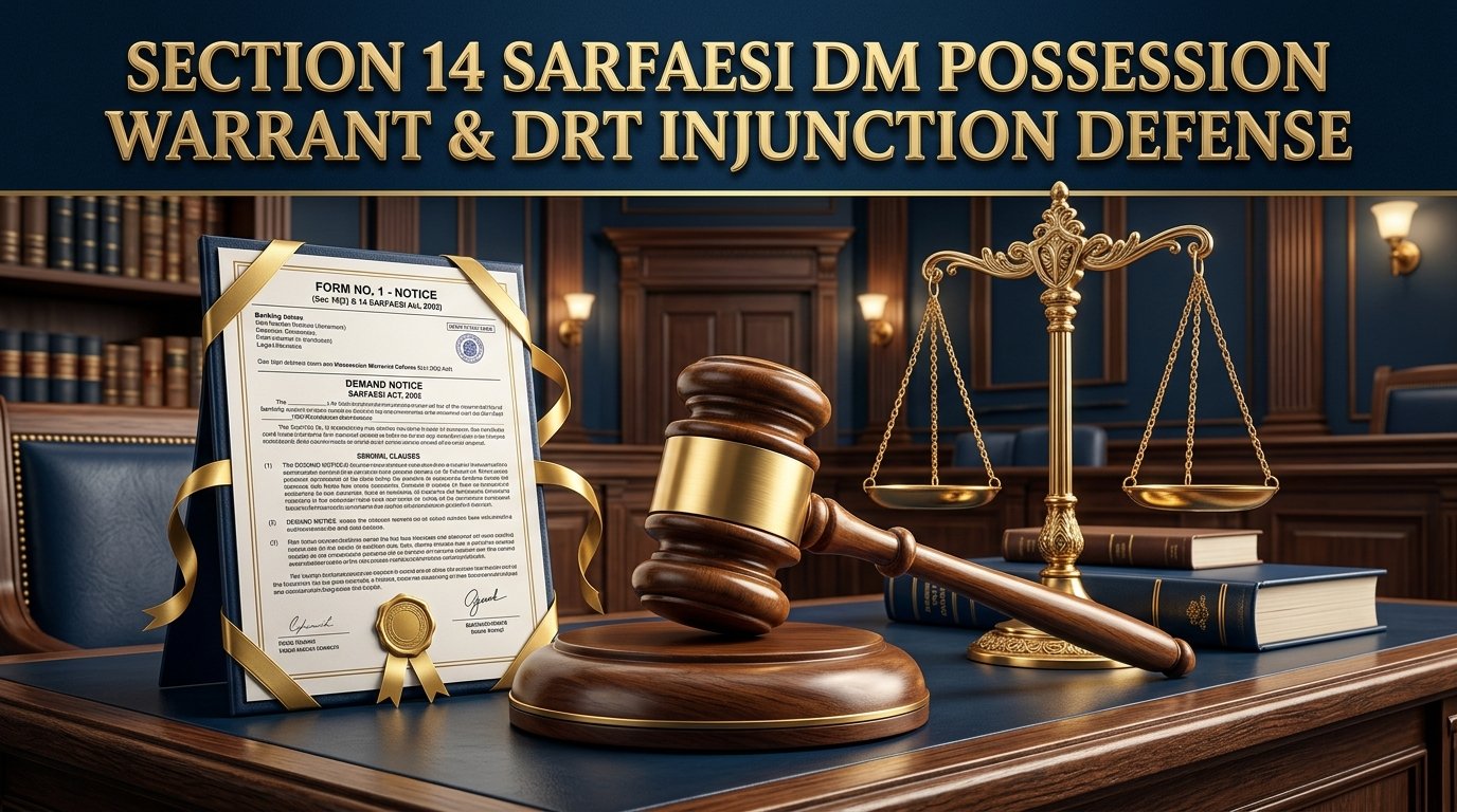 Best Advocate for Section 14 SARFAESI Warrant DM CMM Permission for Possession Stay Injunction DRT Chandigarh Lawyer