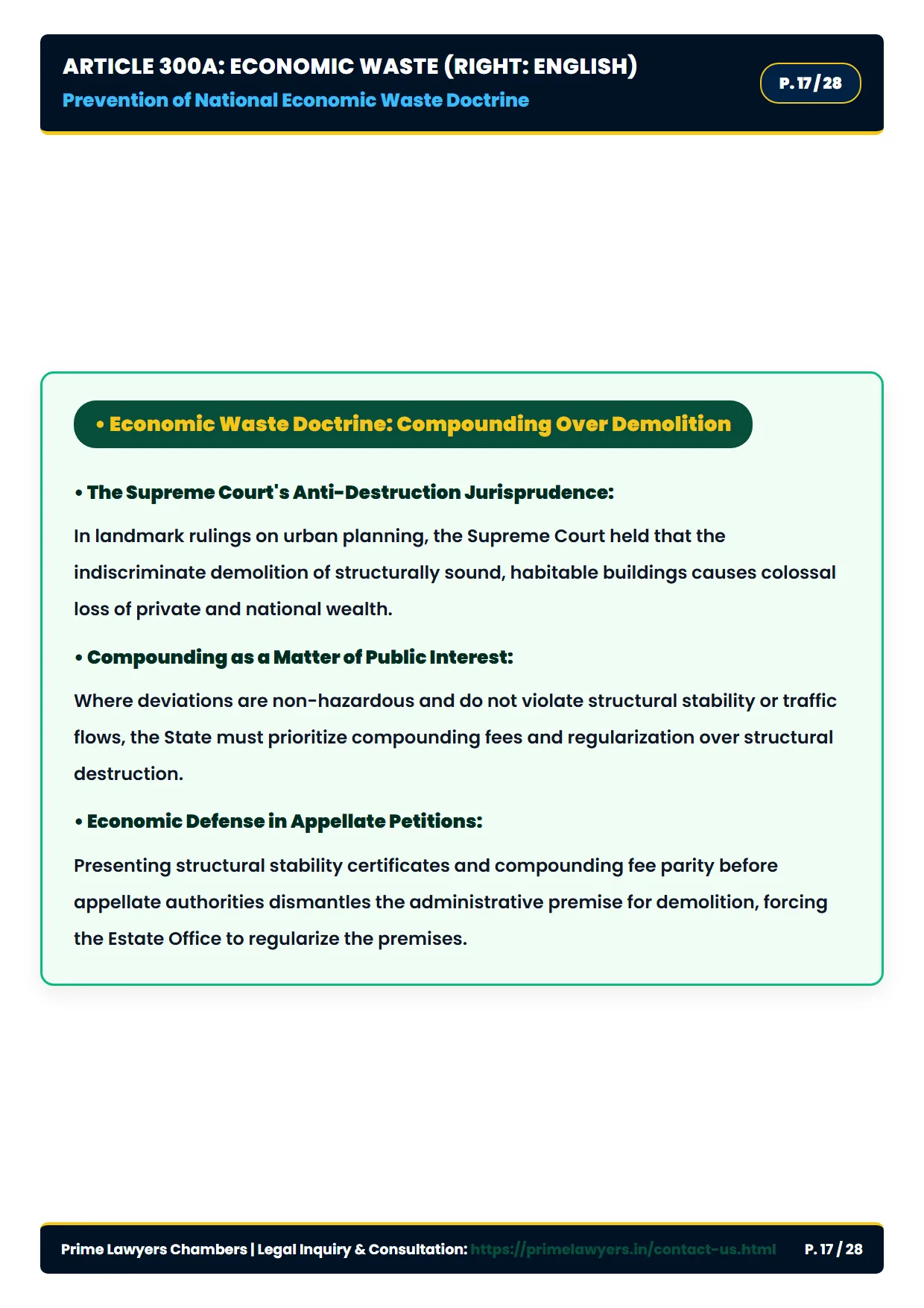 Page 17: Article 300A Anti-Destruction & Economic Waste Prevention (English)
