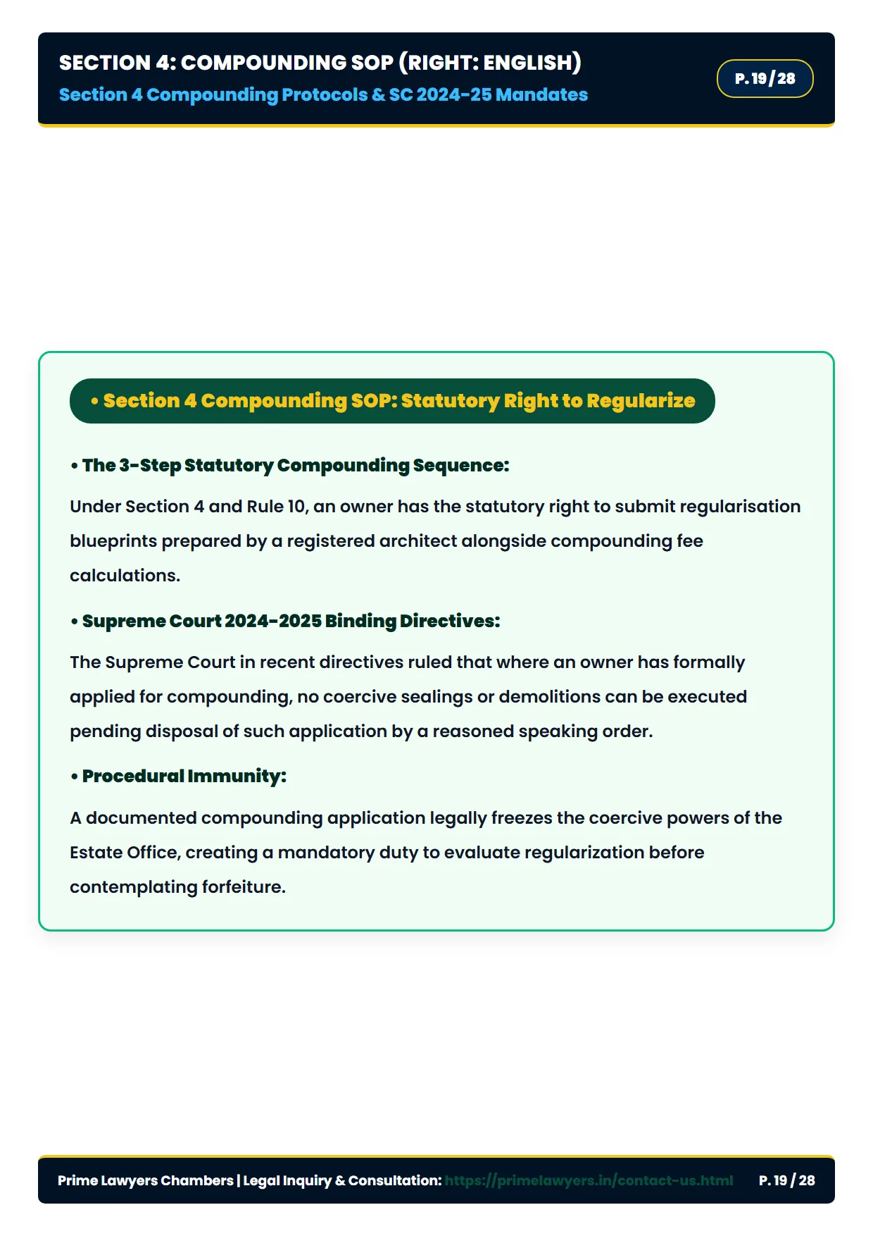 Page 19: Section 4 Compounding Protocols & Regularisation Standard (English)